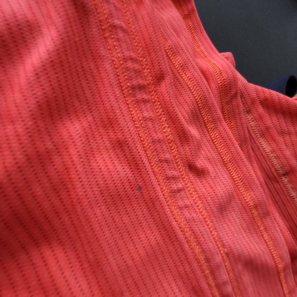 Lululemon Womens Orange and Blue Striped Run Back On Track Tank Top Size 6 - Picture 3 of 9